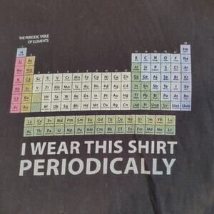 Gildan Periodic Table Tee Black Size XL Unisex